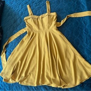ModCloth Ixia Mustard swing dress